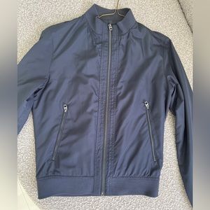 Zara men bomber Jacket. Navy color. Size small.